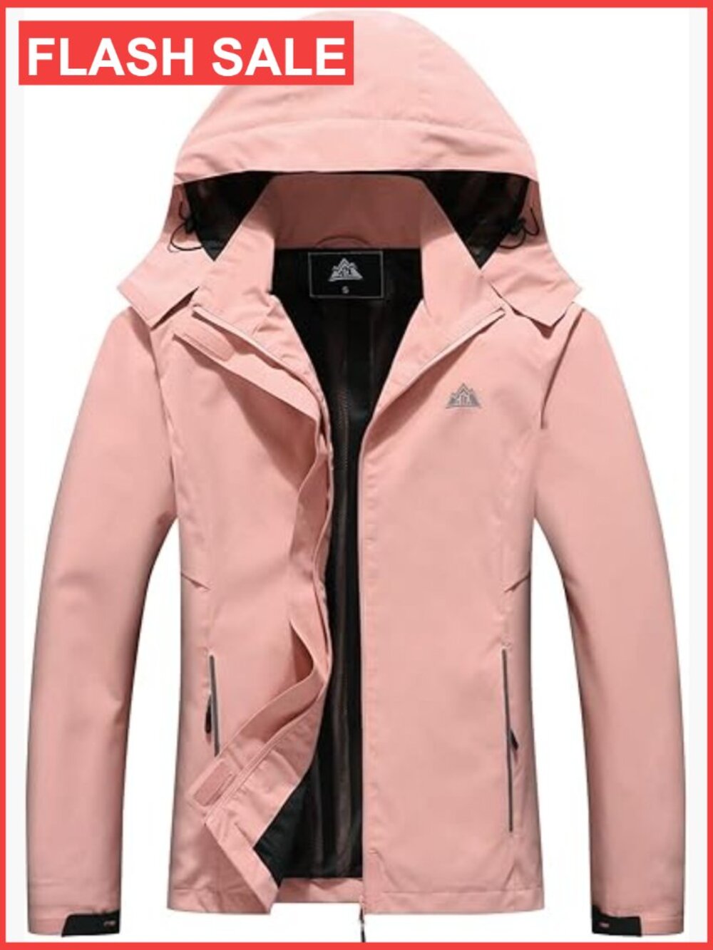 Waterproof Rain Jacket Lightweight Hooded Hiking Softshell Windbreaker